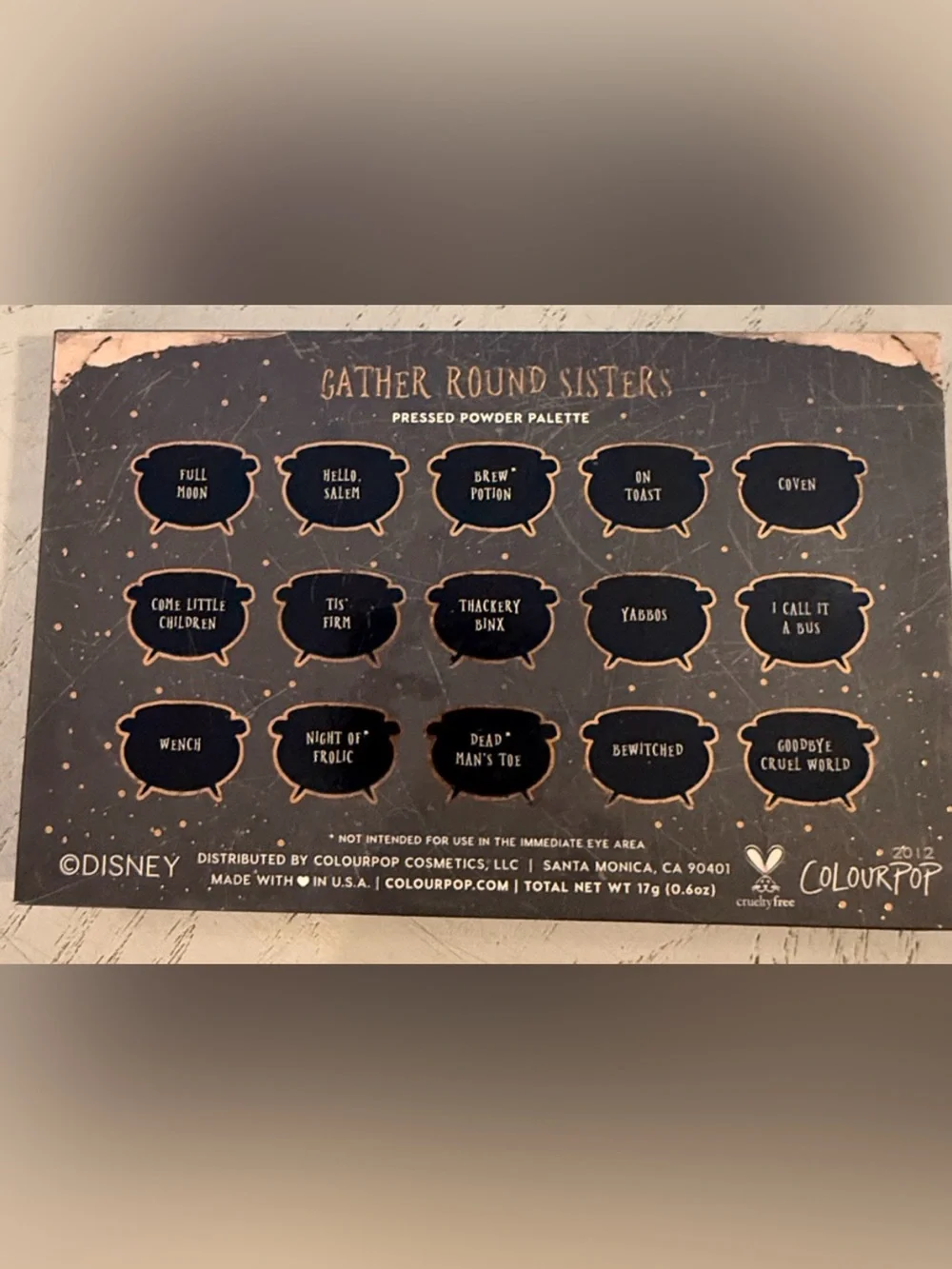 ColourPop Disney special edition makeup eyeshadow sets
